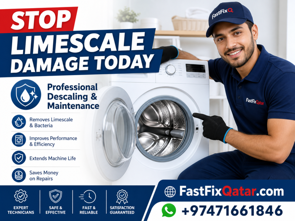 How to Remove Limescale from your Washing Machine in Qatar